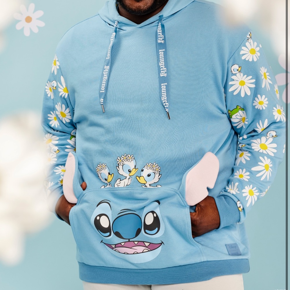 Stitch Springtime Daisy Cosplay Unisex Hoodie 3X